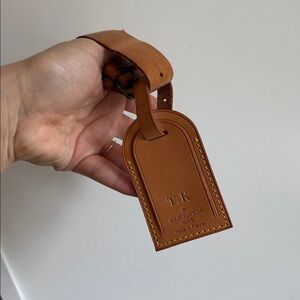 Louis Vuitton Luggage Tag and Poignet Initials TK Vachetta Leather